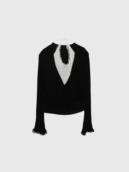deep v neck cardigan