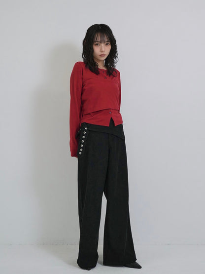 tie bustier cardigan