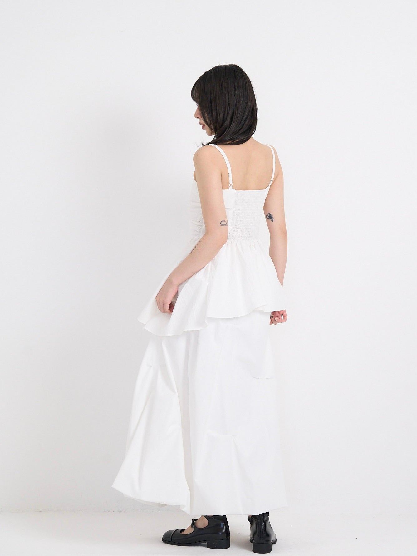 shirring peplum tops