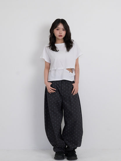 star dot balloon pants