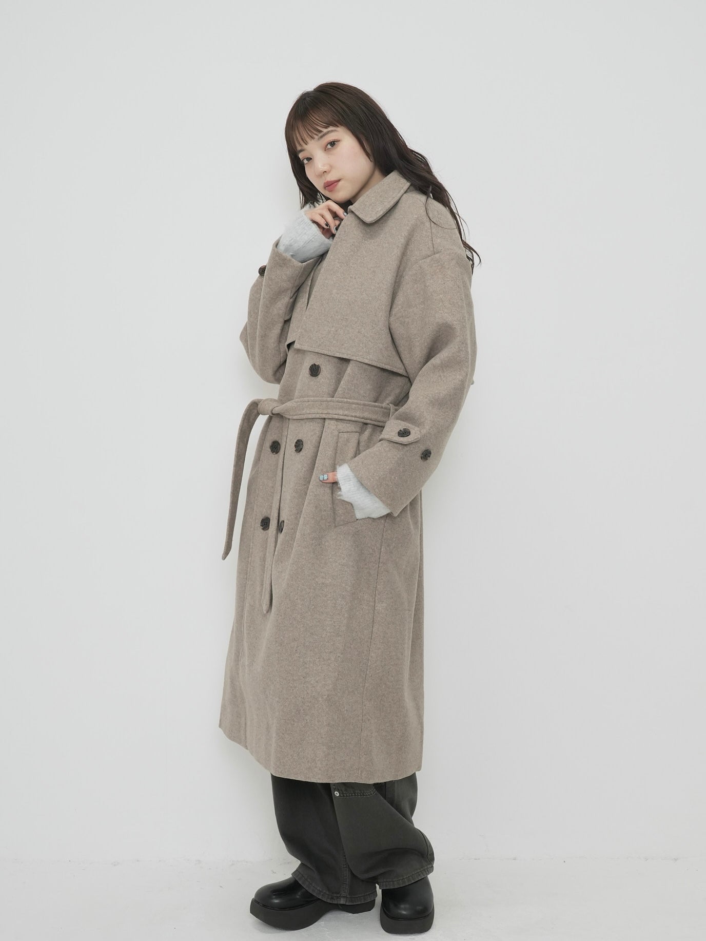 trench wool coat