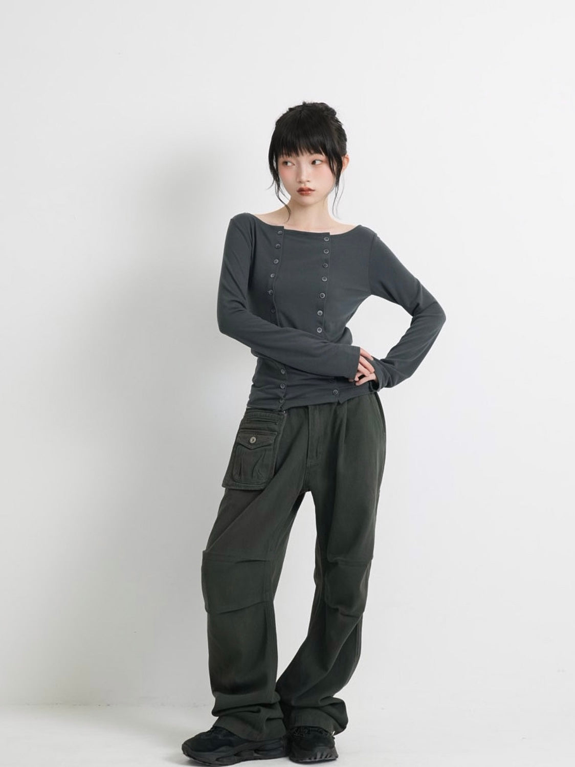 double row button tops