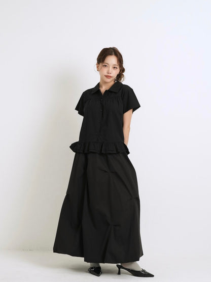 gather frill blouse