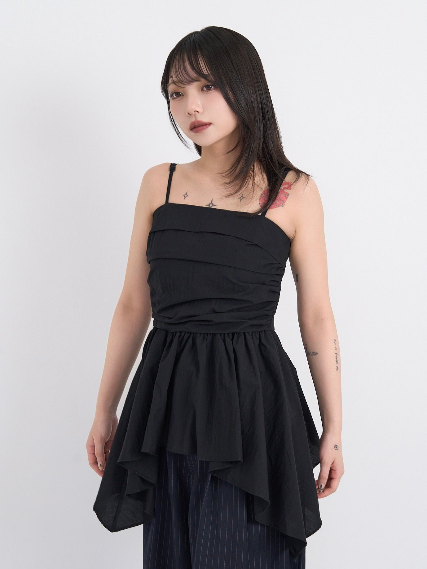 shirring peplum tops