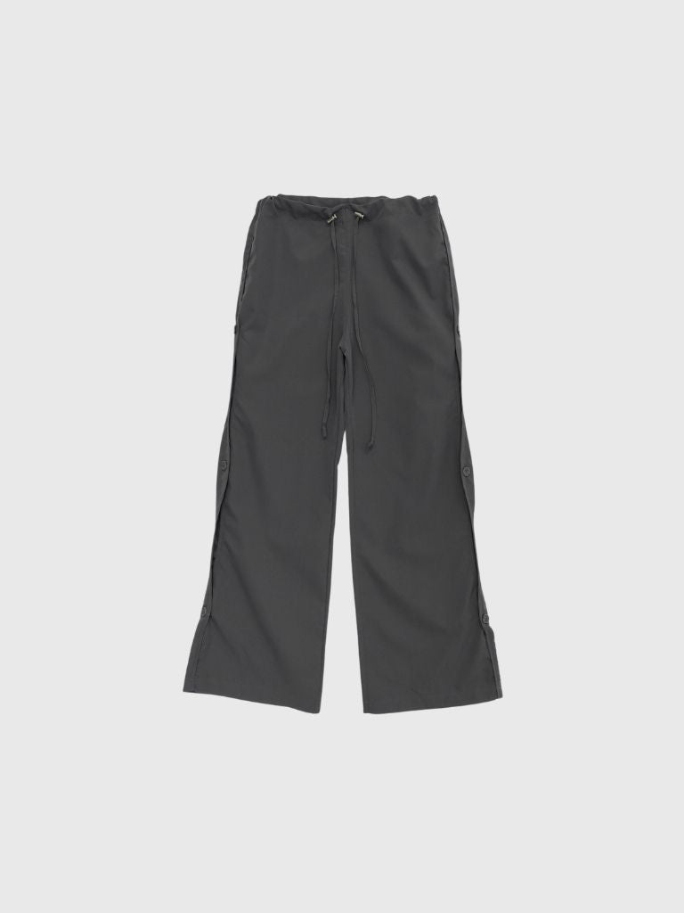 wave cut button pants