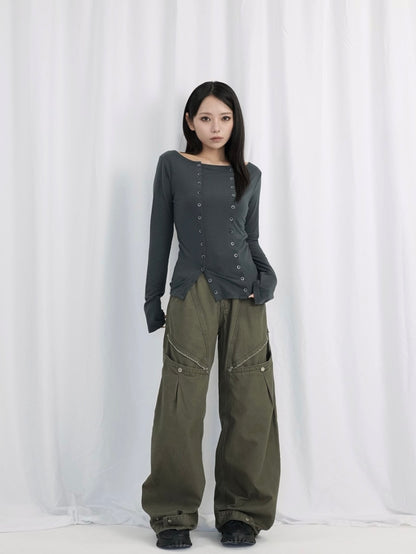double row button tops