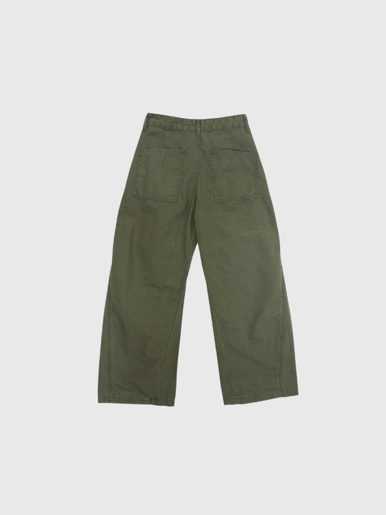 ‫low rise cargo pocket wide pants ‬