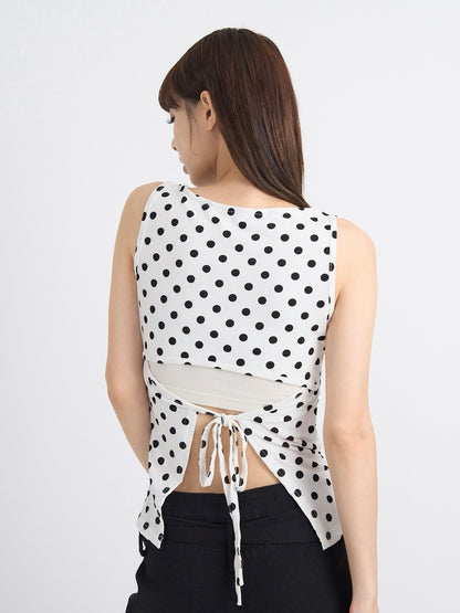 dot back cut out tops