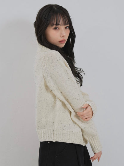 nep high neck cardigan