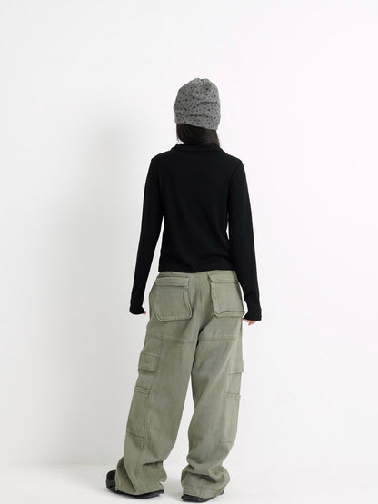 high neck fitted cardigan