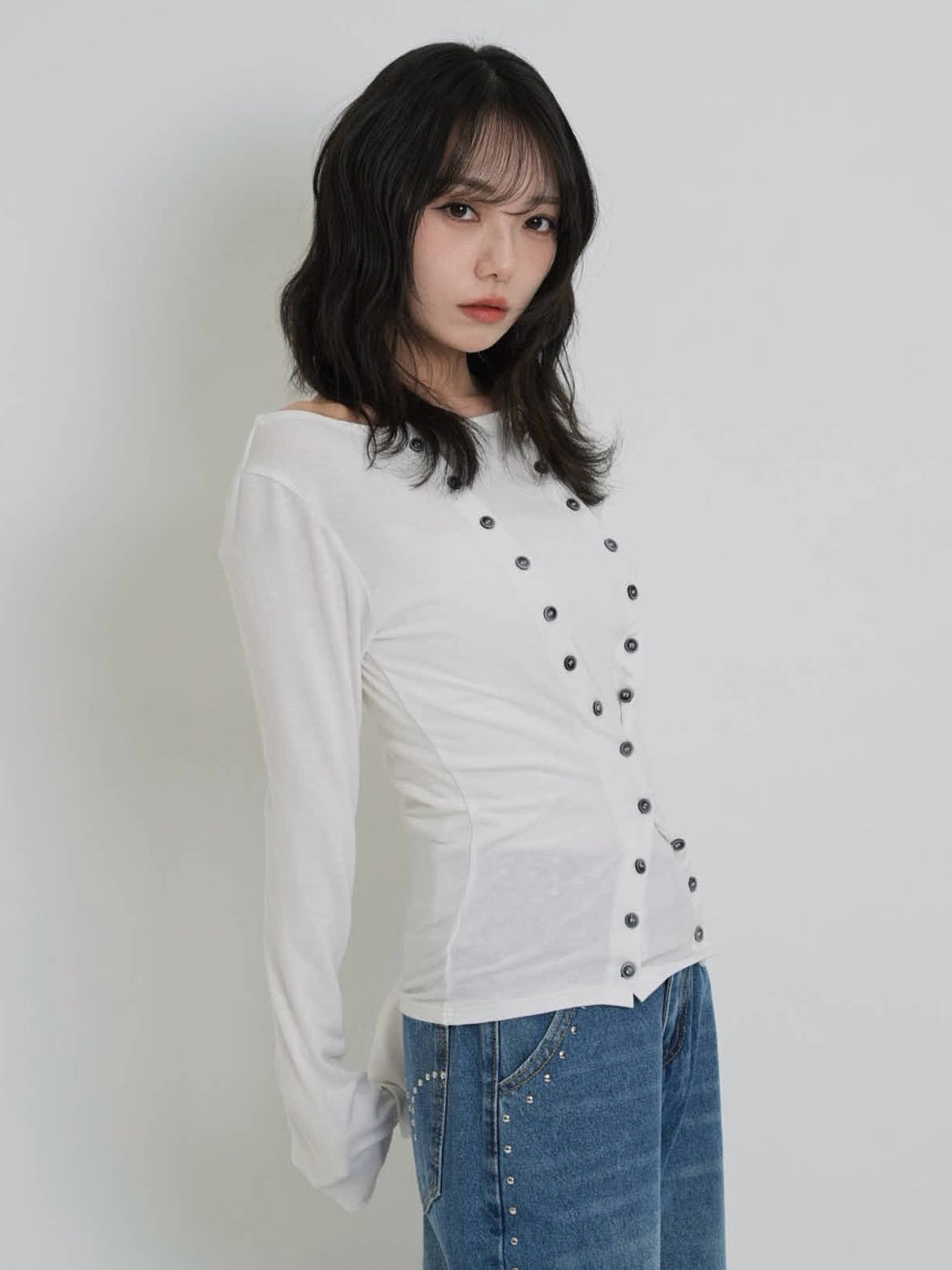 double row button tops