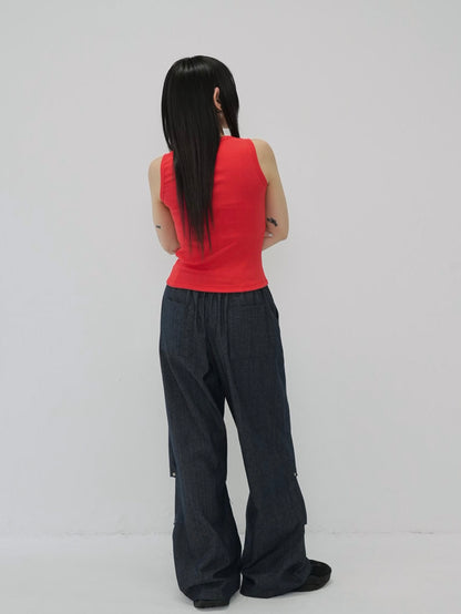color rib tank top