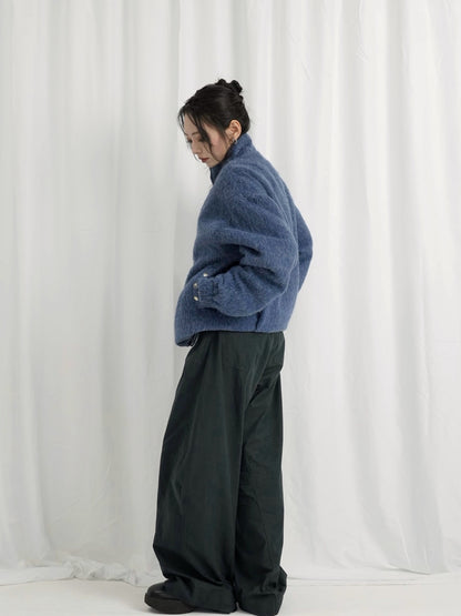 mohair snap blouson