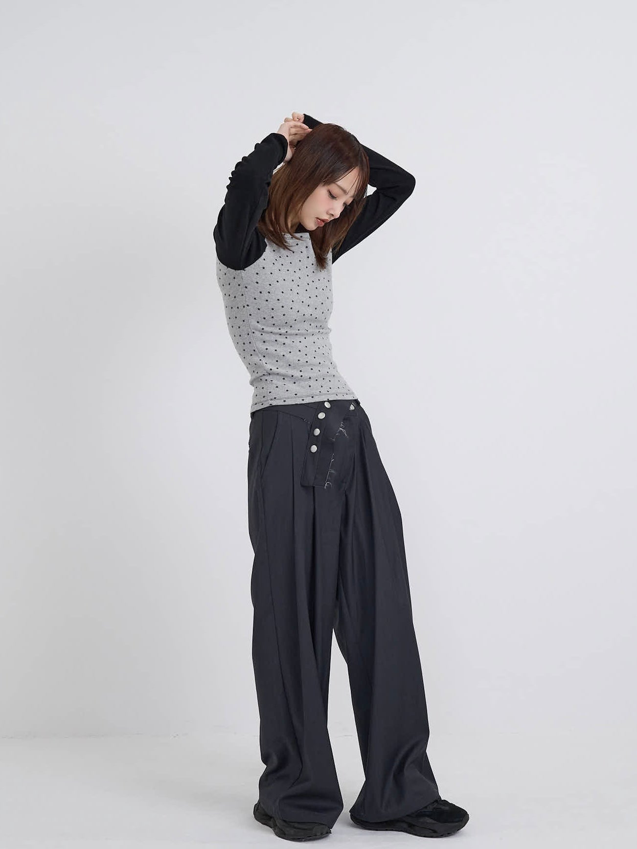star dot raglan tops