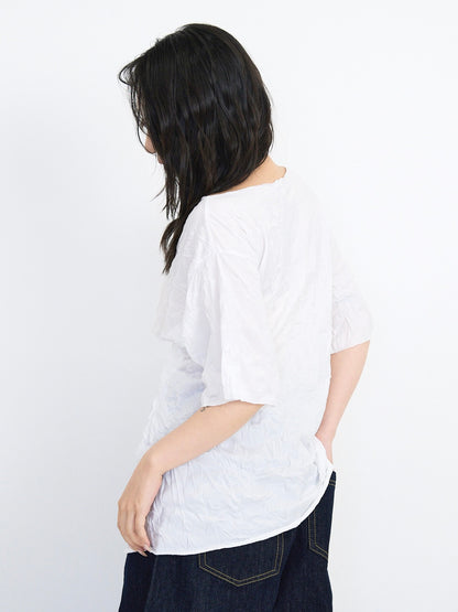 wrinkle adjustable button tops