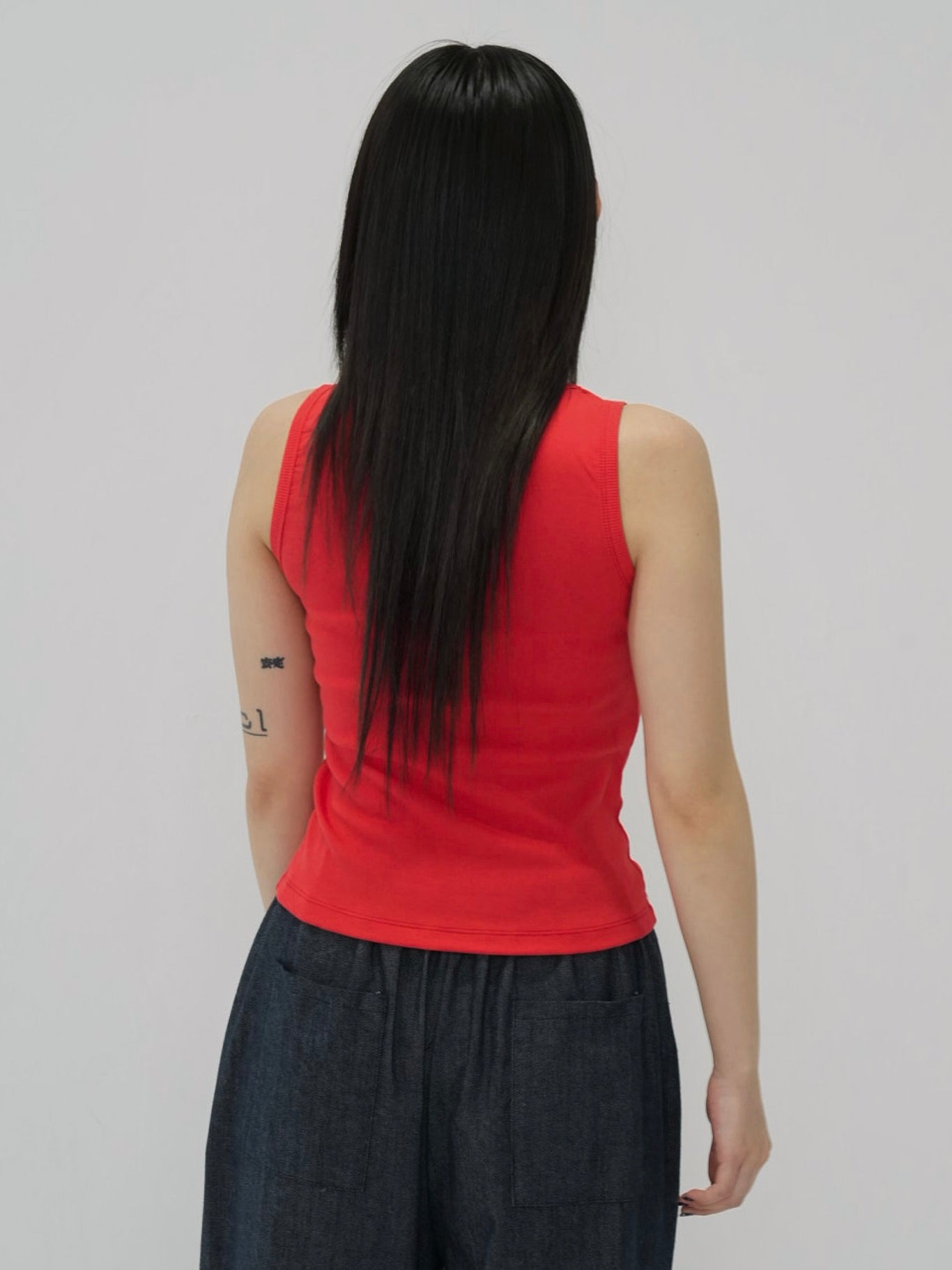 color rib tank top