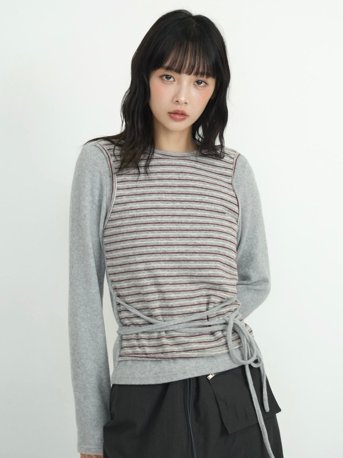 layered border wrap ribbon tops