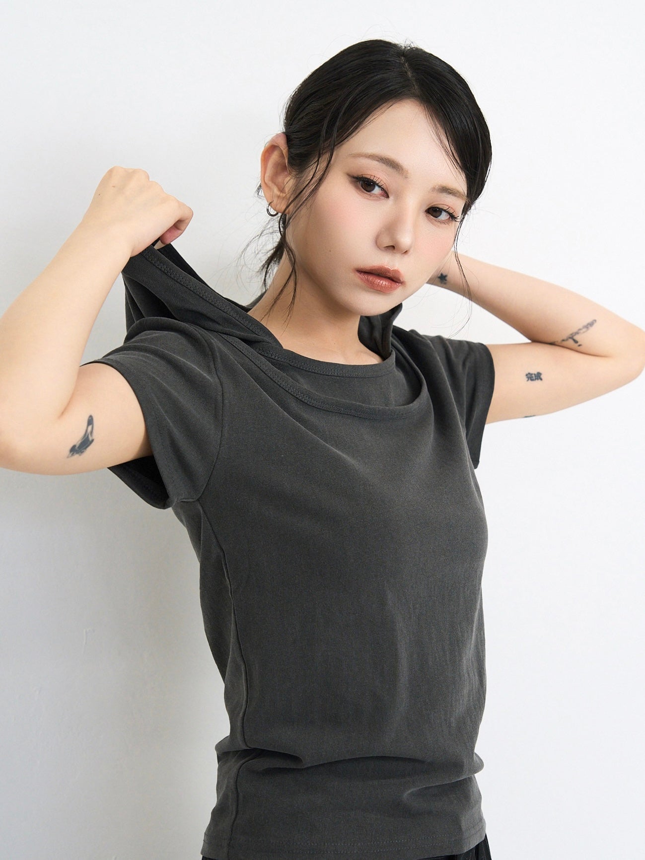 hooded tee tops