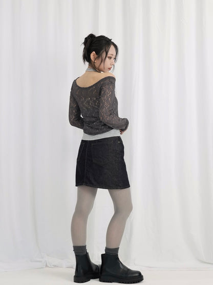 layered lace halter tops