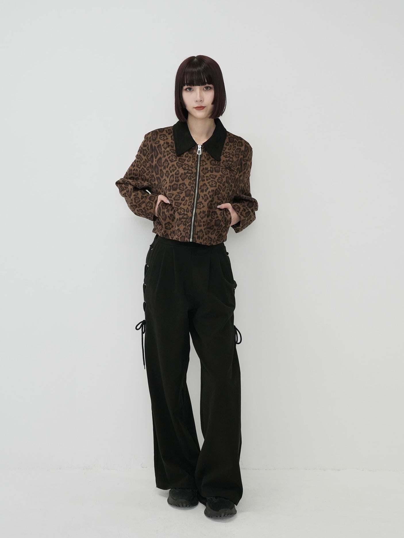 side eyelet pants