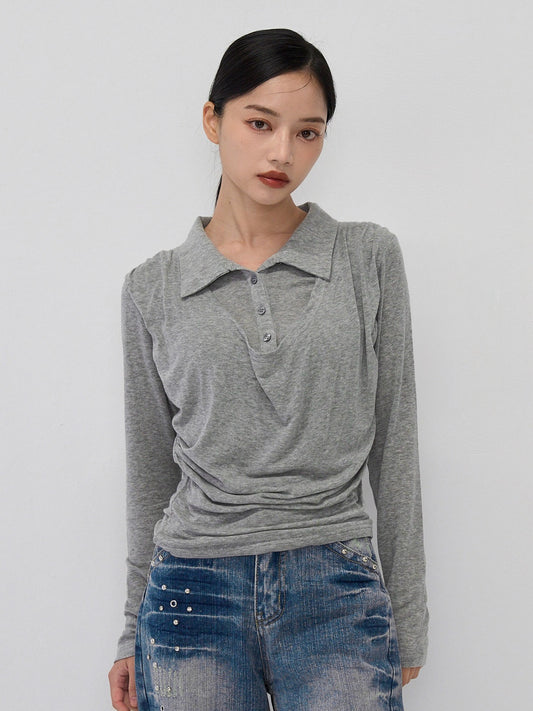curve collar tops