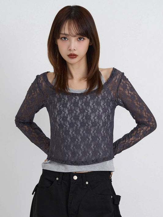 layered lace halter tops