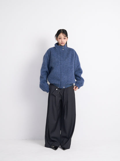 mohair snap blouson
