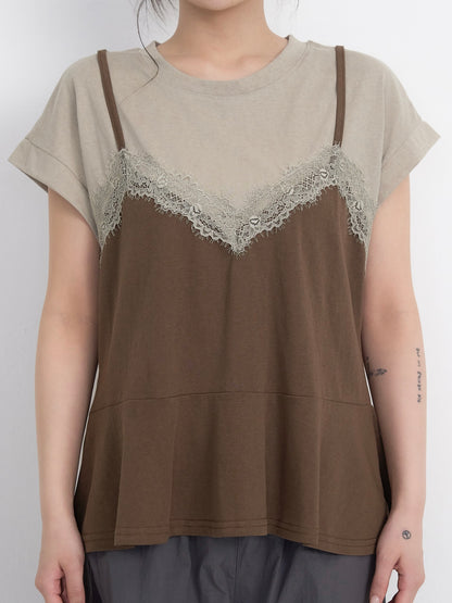 lace bustier layered tops