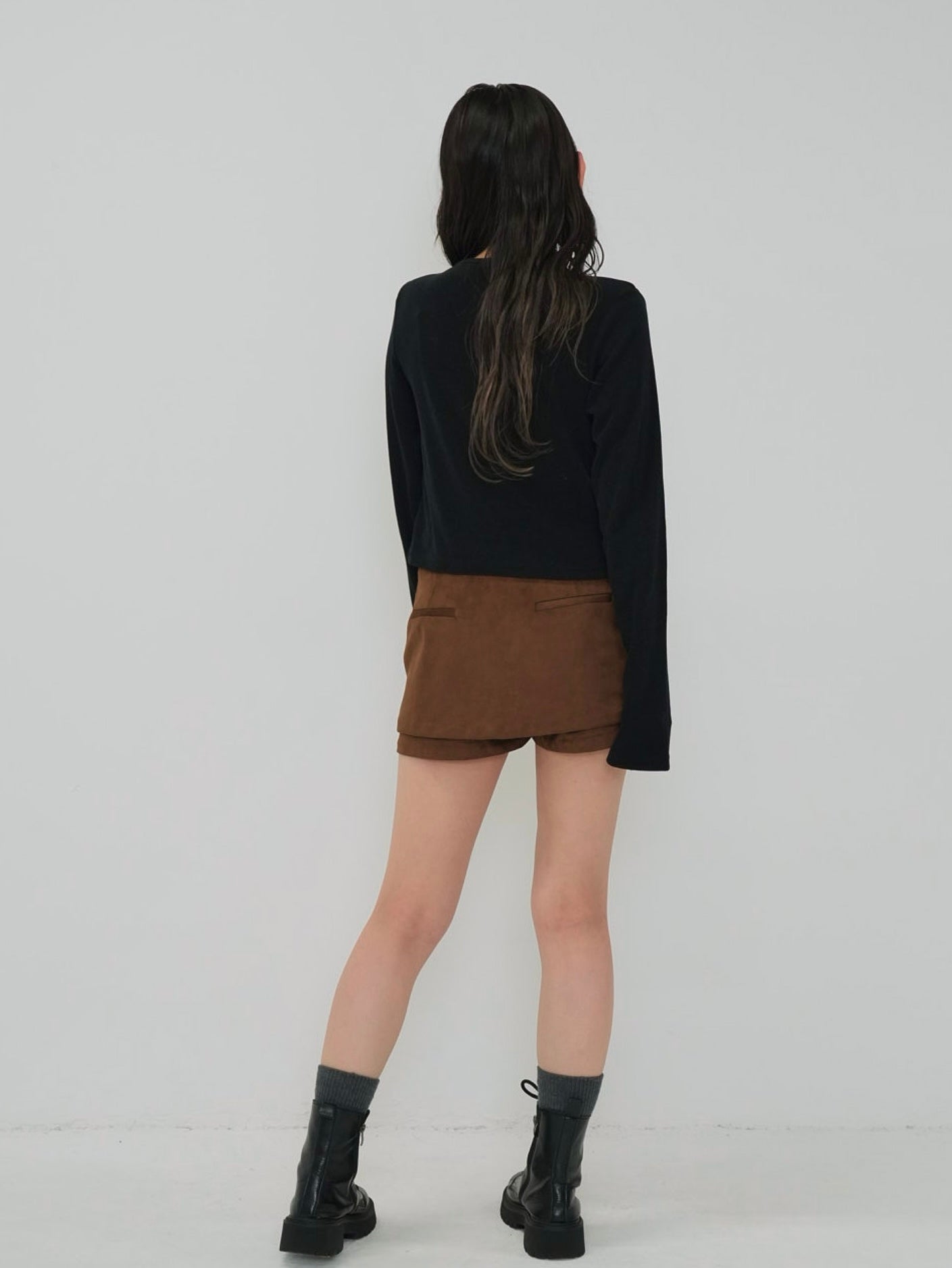 suede mini skirt pants