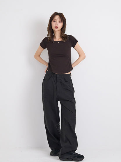 eyelet halter layered tops