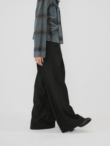 high waist wrap pants