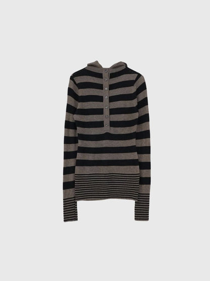 tight stripe hood knit