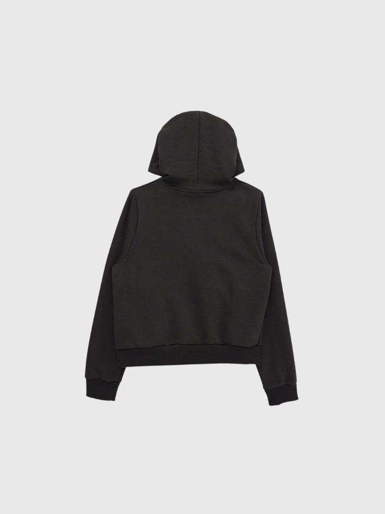 button front hooded jacket