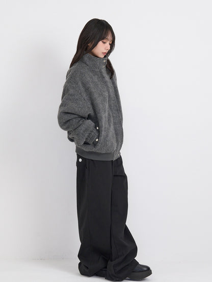 mohair snap blouson