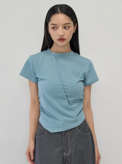 center seam side shirring tops