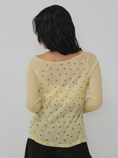 light dot raglan tops