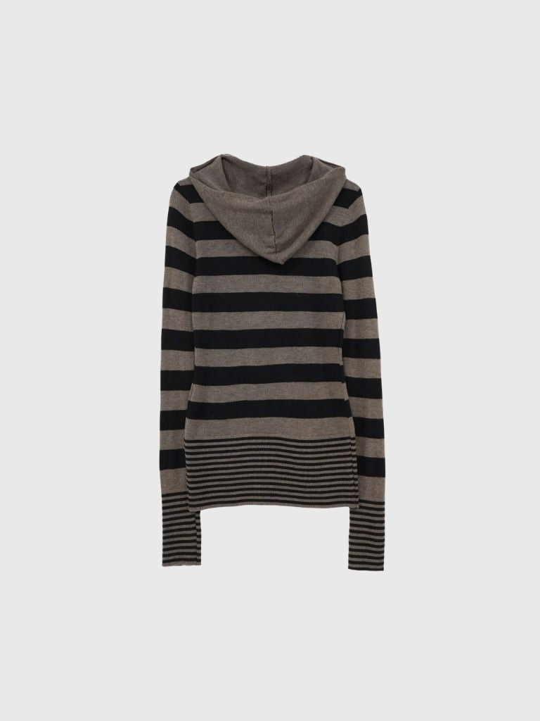 tight stripe hood knit