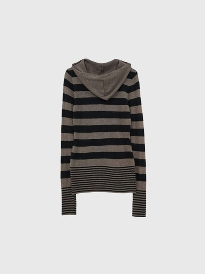 tight stripe hood knit