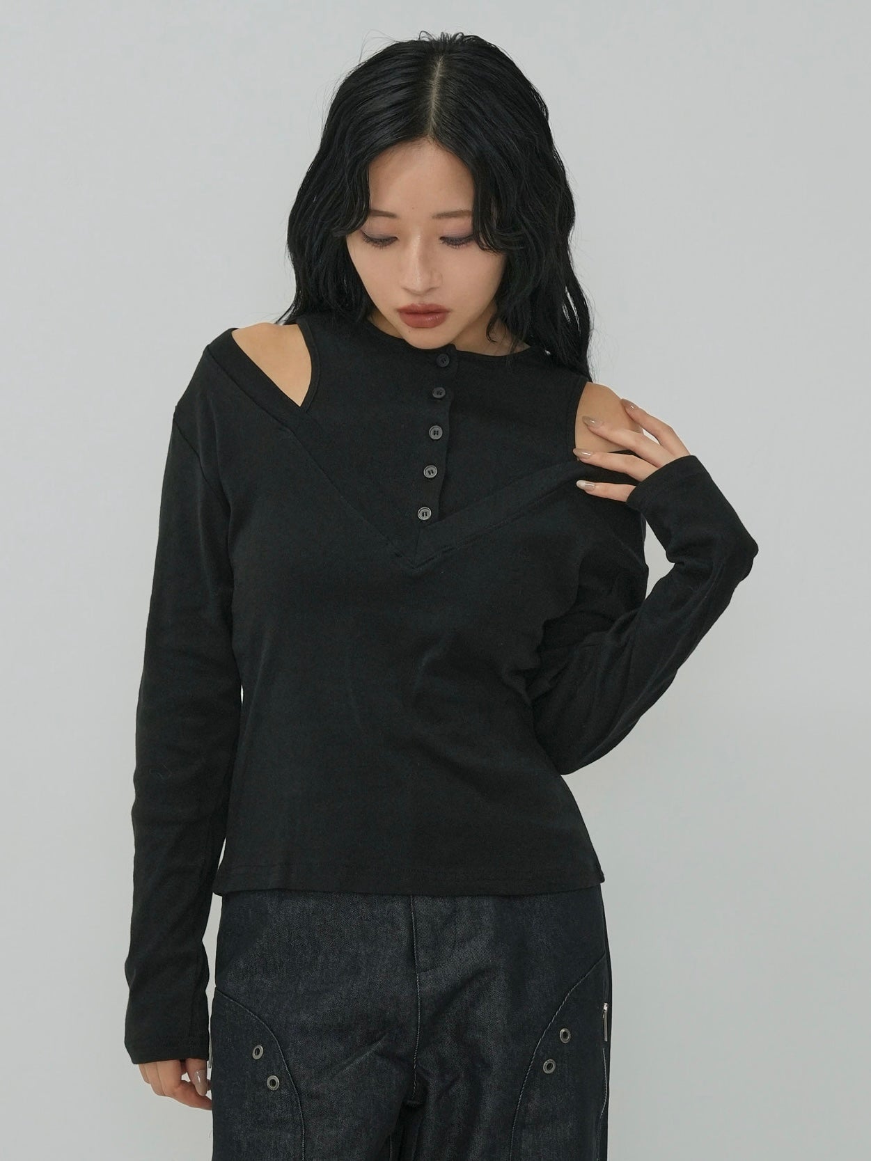 double layer off shoulder tops