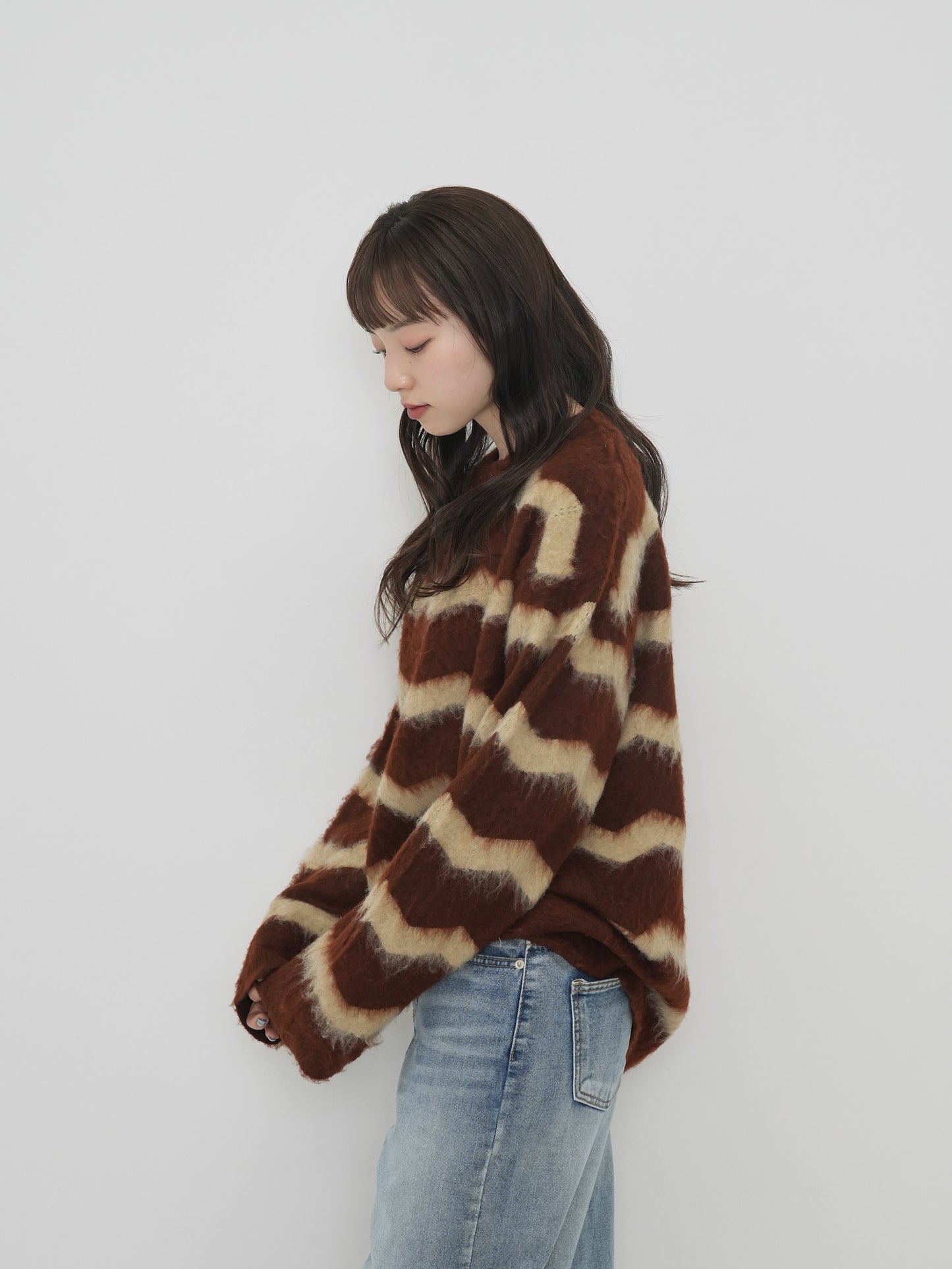 wave mohair knit