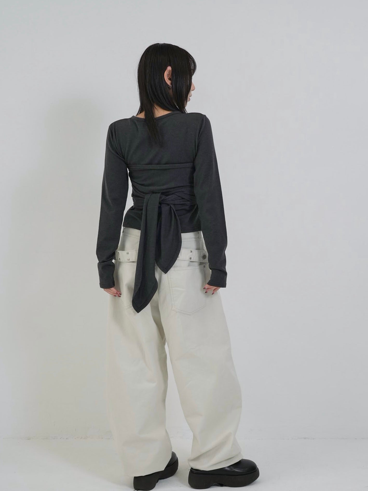 tie bustier cardigan