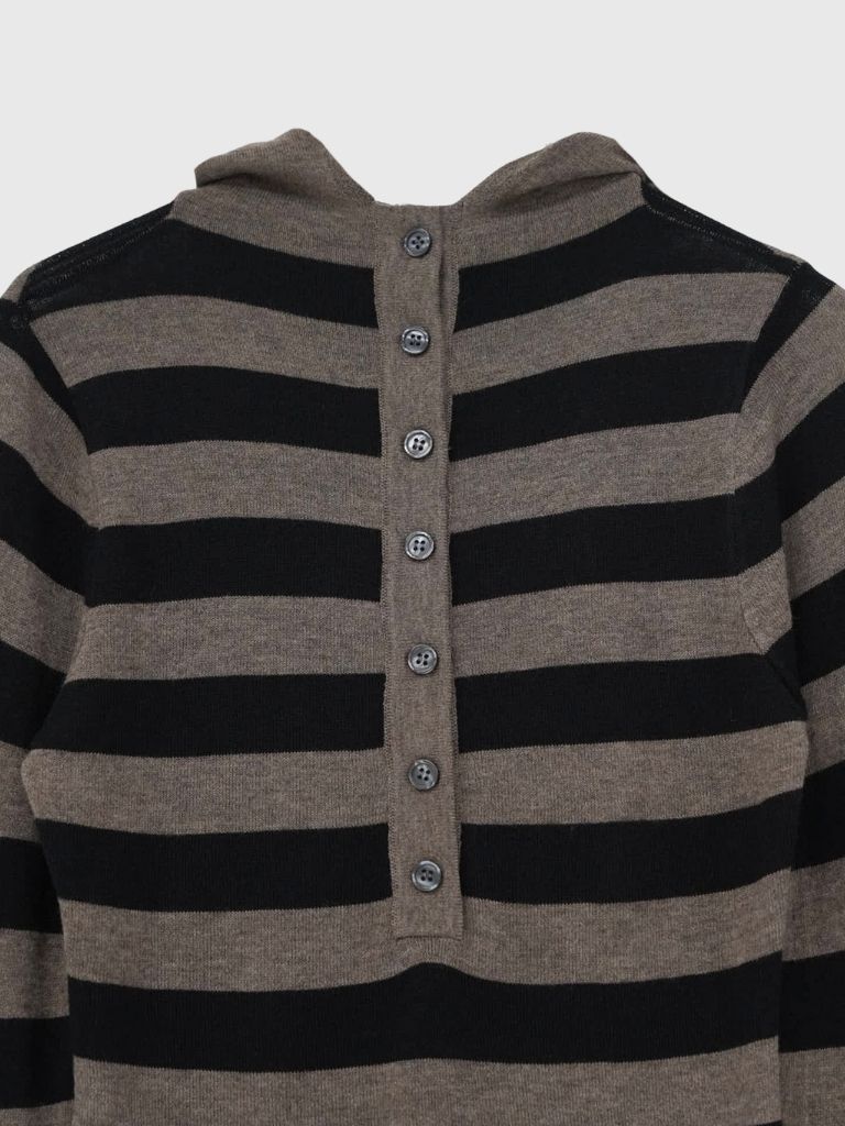 tight stripe hood knit
