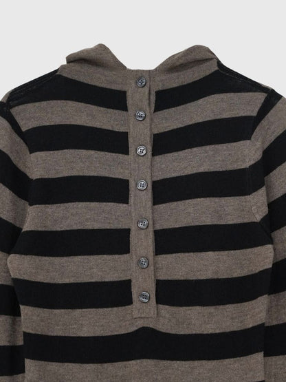 tight stripe hood knit