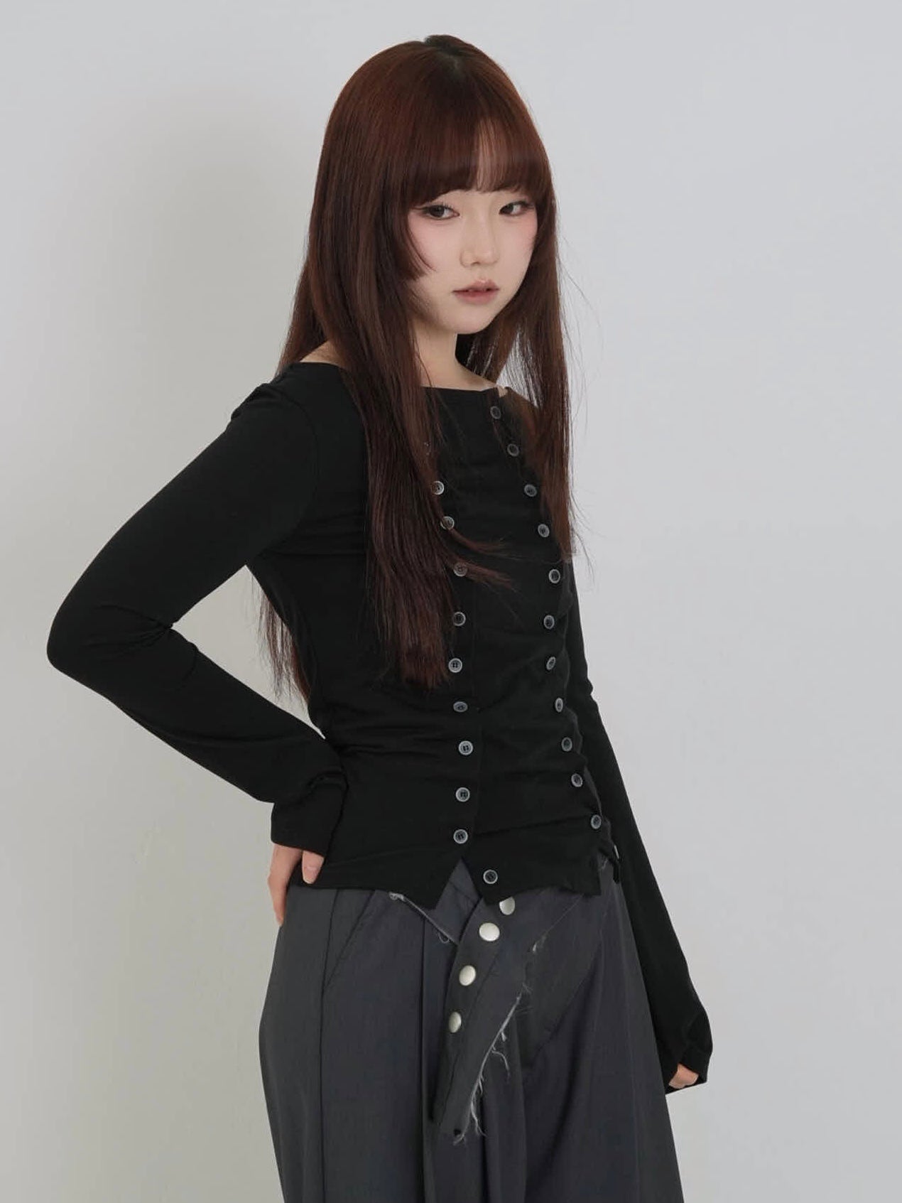 double row button tops