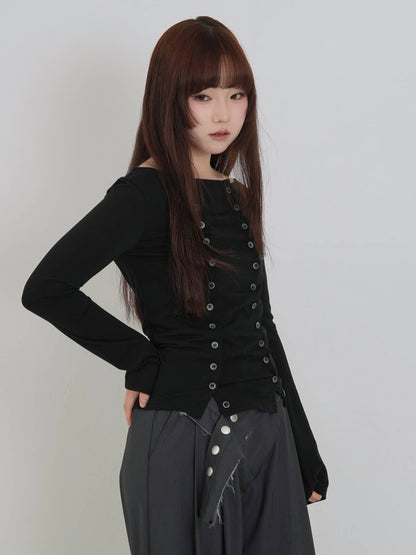 double row button tops