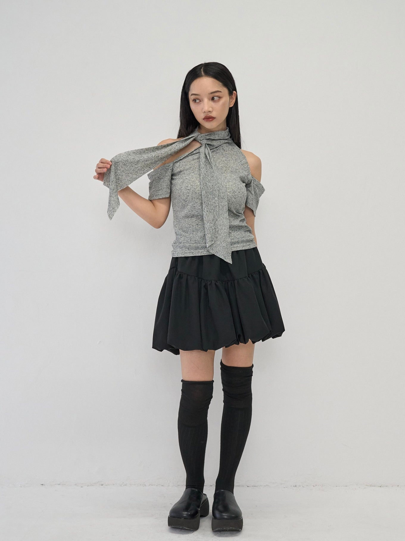 drape off shoulder tops
