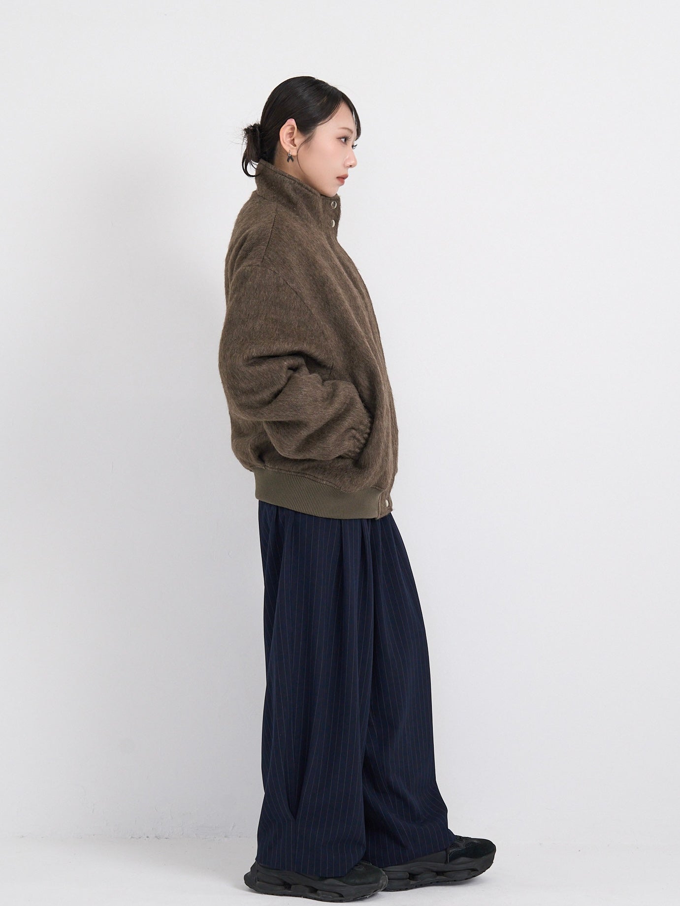 mohair snap blouson