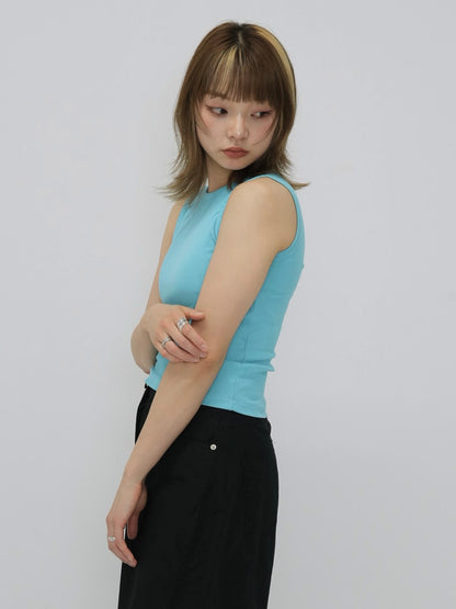 color rib tank top