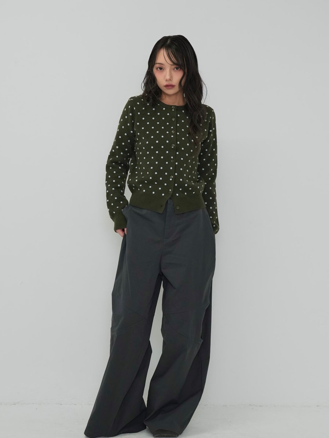 soft dot knit cardigan