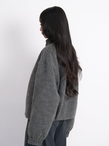 mohair snap blouson